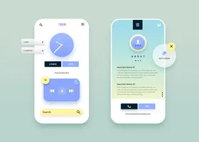 扁平插画小清新风格app页面(8)