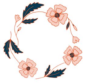 手绘花环边框
