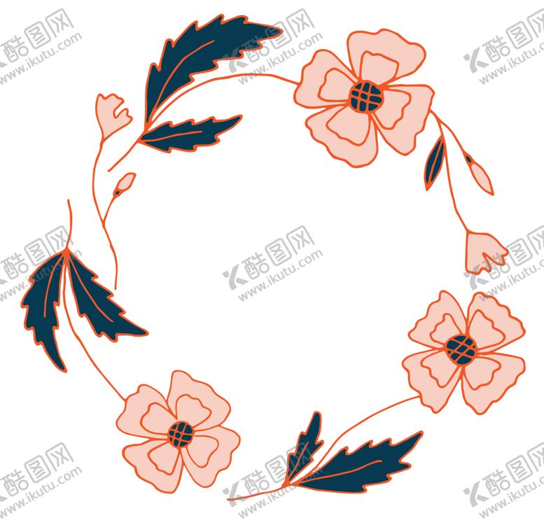 编号：39713907090727022199【酷图网】源文件下载-手绘花环边框
