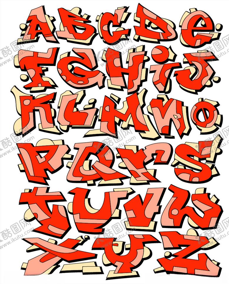 编号：80317409182317314658【酷图网】源文件下载-涂鸦字母