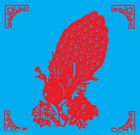 孔雀剪纸