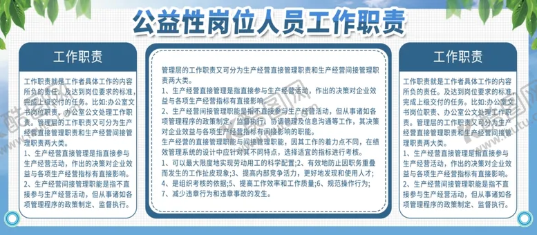 编号：11681506260034431246【酷图网】源文件下载-公益性岗位人员职责