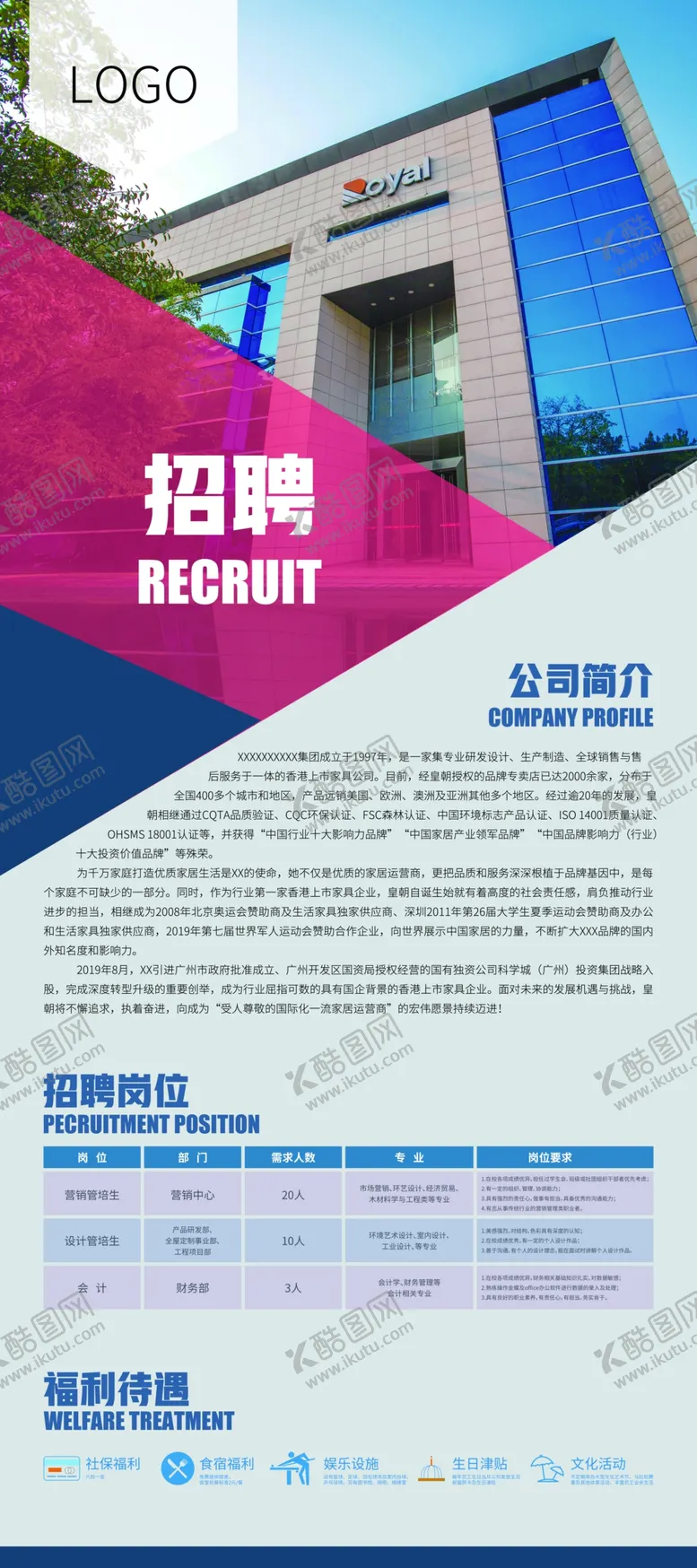 编号：11290407020419541549【酷图网】源文件下载-招聘展架