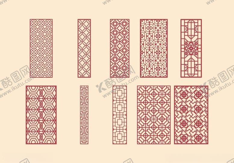 编号：11846711021955545493【酷图网】源文件下载-中式镂空雕花隔断