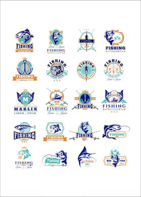 多样海洋主题标志设计