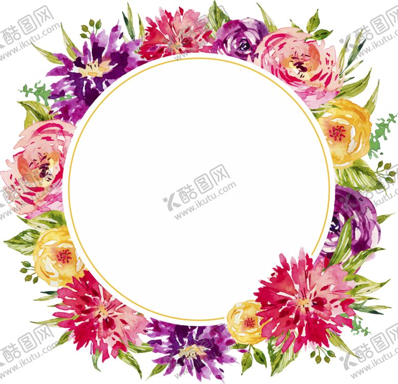编号：58511904170941401964【酷图网】源文件下载-彩绘花卉