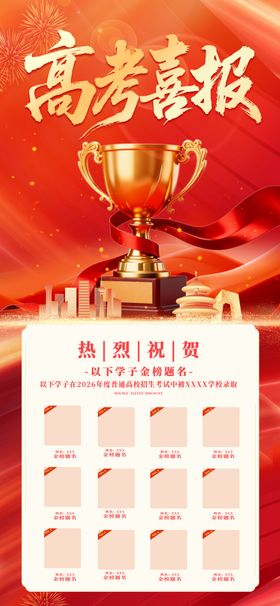 高考录取喜报展示