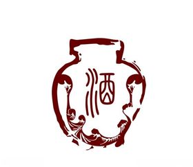 酒坛白logo卡通