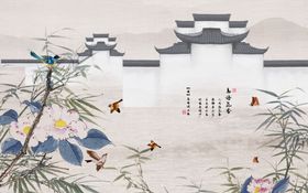 中式背景墙
