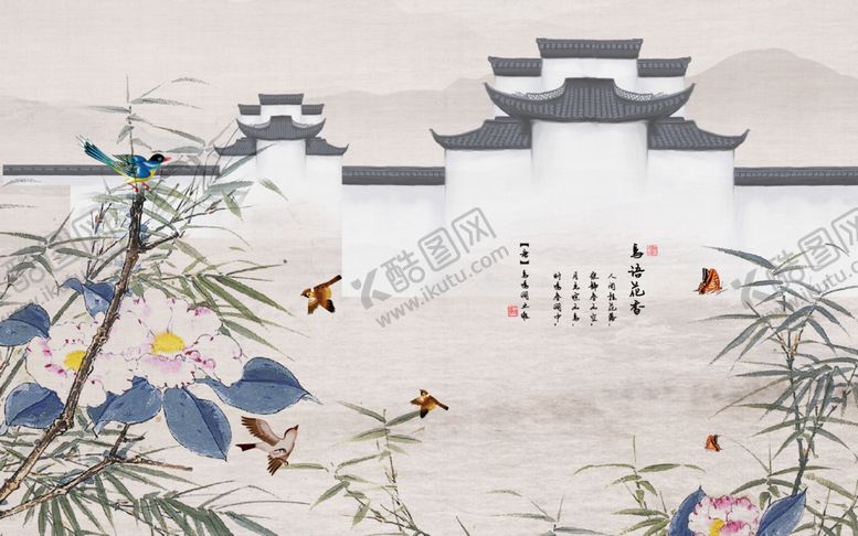 编号：90919209261033021171【酷图网】源文件下载-中式背景墙