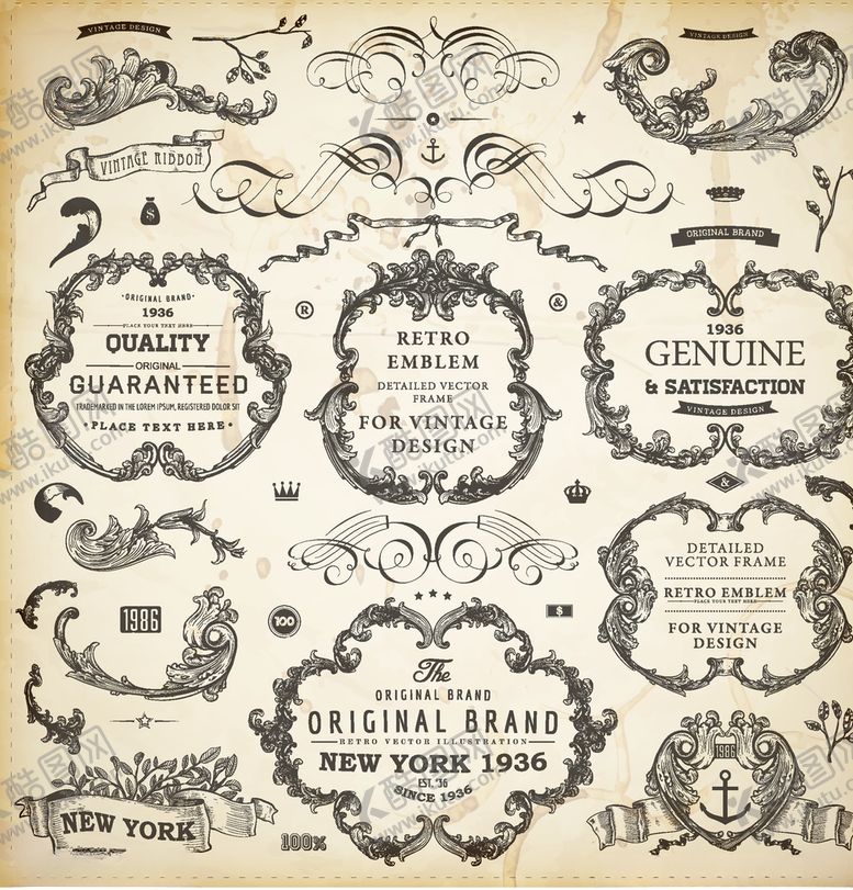 编号：29115310141218363173【酷图网】源文件下载-欧式边花纹