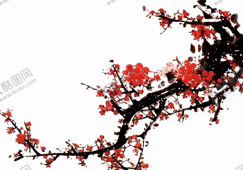 编号：31838401260050263366【酷图网】源文件下载-中国风水墨花卉PNG免扣