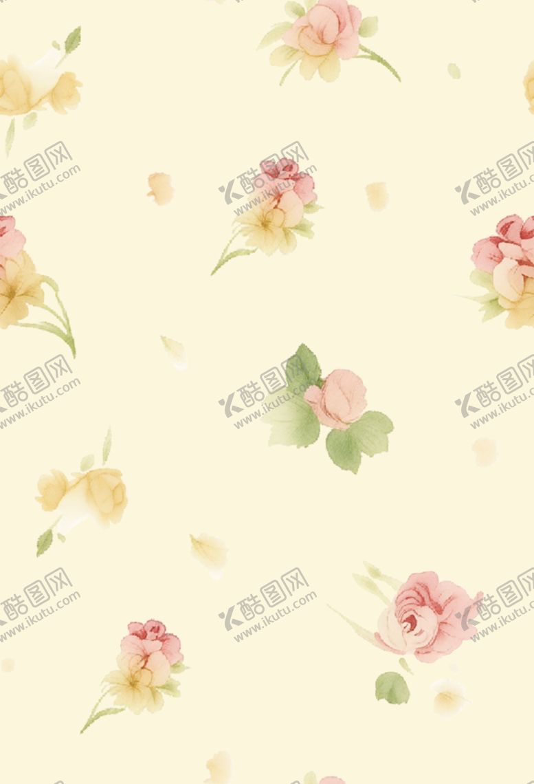 编号：28242804171236538369【酷图网】源文件下载-清新淡雅花卉图案背景