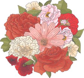 手绘鲜花