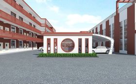 校园入口景观设计效果图