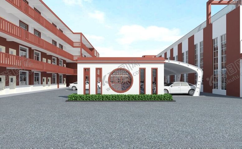 编号：62847711190055407456【酷图网】源文件下载-校园入口景观设计效果图