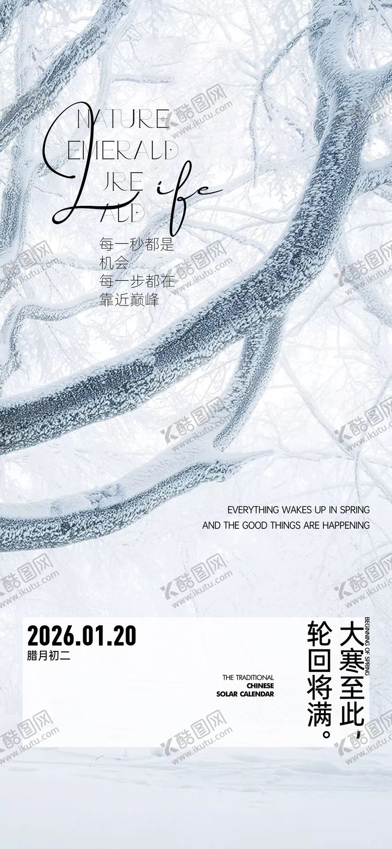 编号：74623901100200561474【酷图网】源文件下载-大寒意境海报