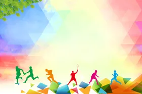 运动会背景展板学生冬季小学