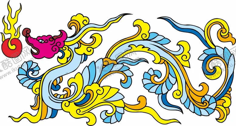 编号：79614601261220508222【酷图网】源文件下载-彩绘龙