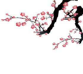 梅花素材中国风免扣中国