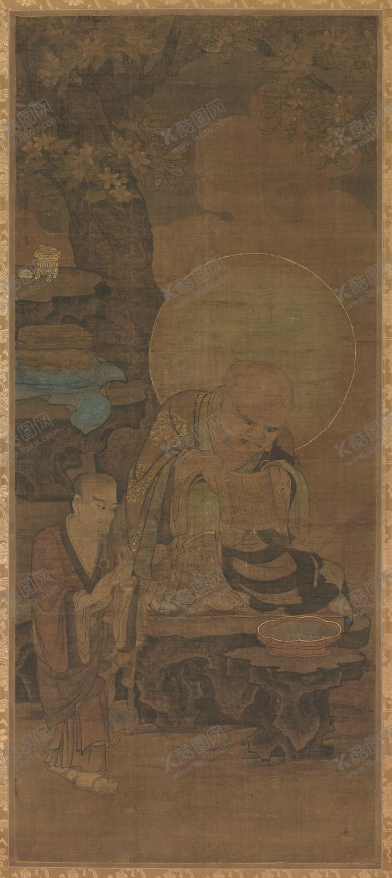 编号：58247109220124119300【酷图网】源文件下载-金大受十六罗汉图