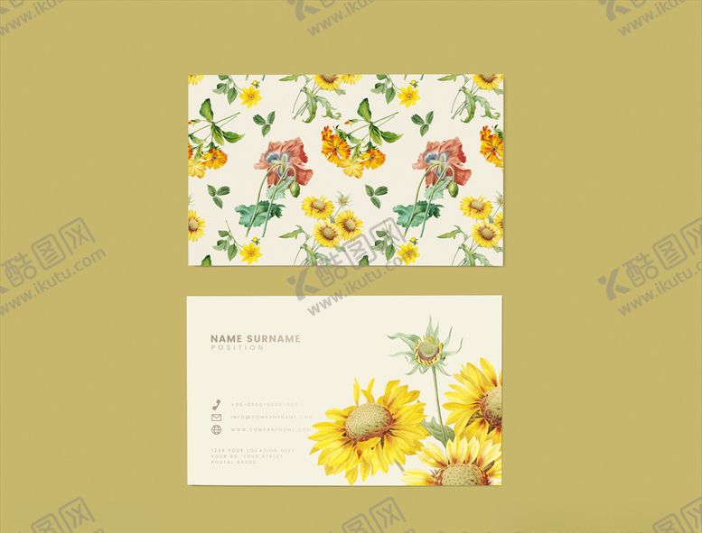 编号：15899909281325127167【酷图网】源文件下载-花朵名片花店