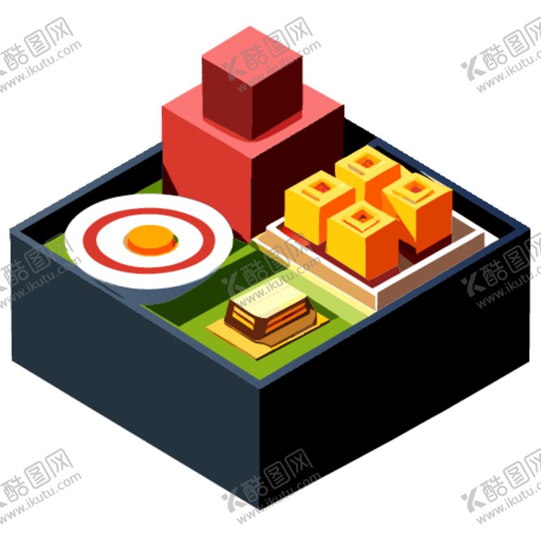 编号：33801312182240458907【酷图网】源文件下载-3D食物花卷和鸡蛋