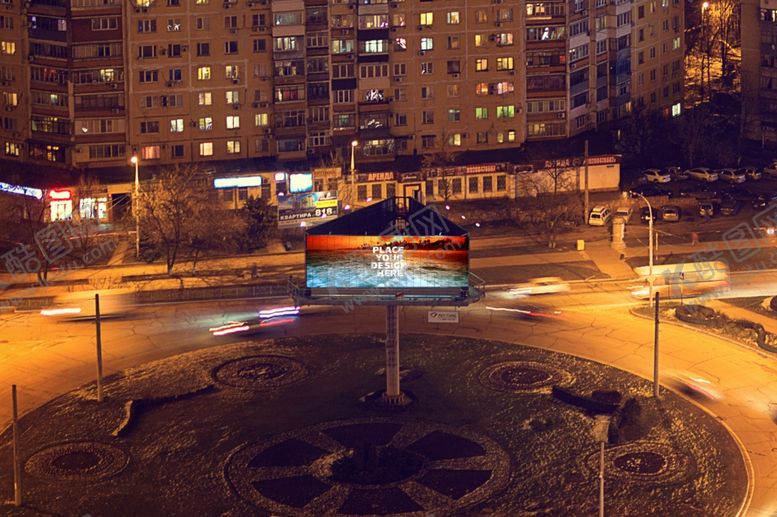 编号：18888709201453507292【酷图网】源文件下载-户外大型广告牌样机