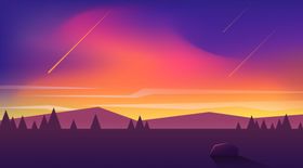 风景卡通插画