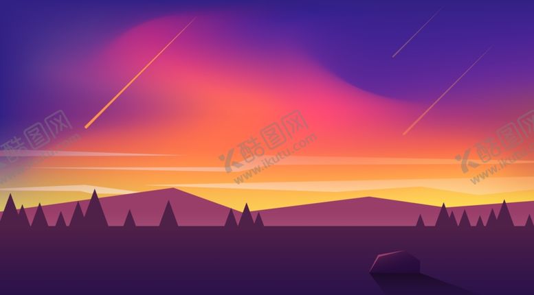 编号：26334007082303146522【酷图网】源文件下载-卡通风景插画