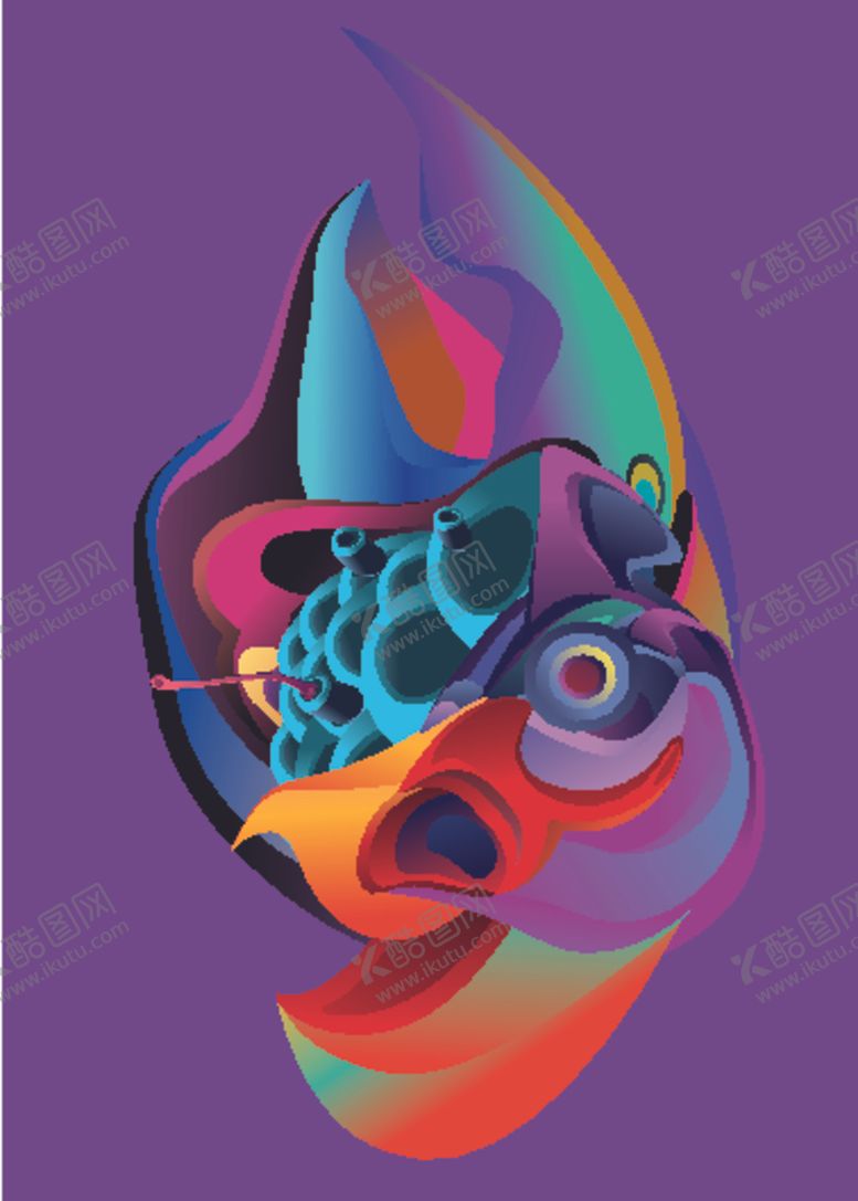 编号：32914610081944278098【酷图网】源文件下载-抽象炫彩液态图案