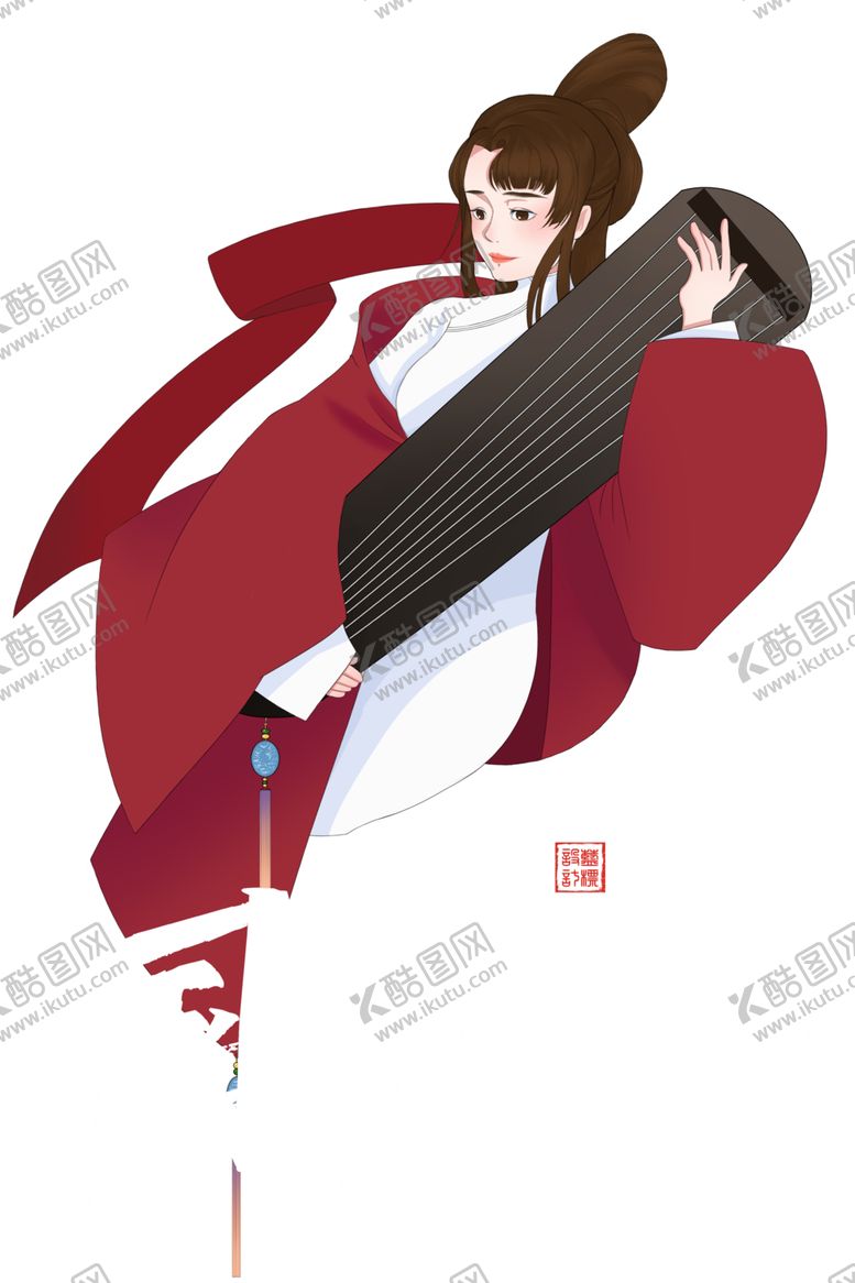 编号：61258405190603552629【酷图网】源文件下载-国潮人物手绘