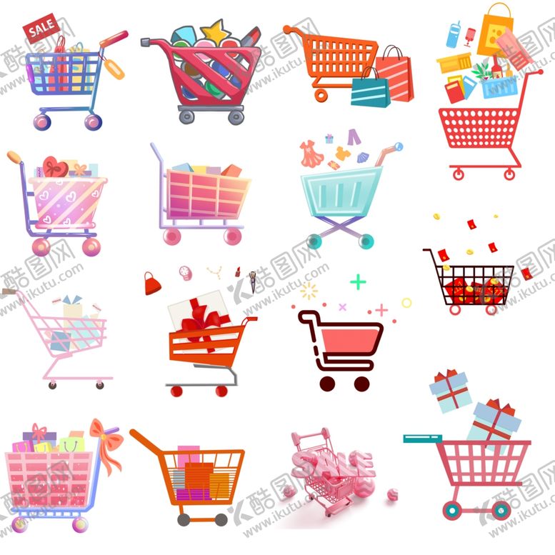 编号：40763511020932444808【酷图网】源文件下载-购物车插画