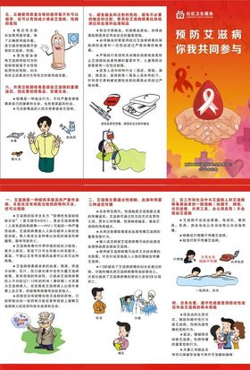 艾滋病防治知识宣传页