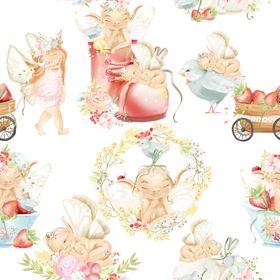 婴儿仙女花卉背景素材