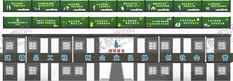 编号：28570609220903024225【酷图网】源文件下载-工地项目部围挡