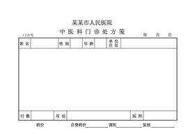中医科门诊处方笺