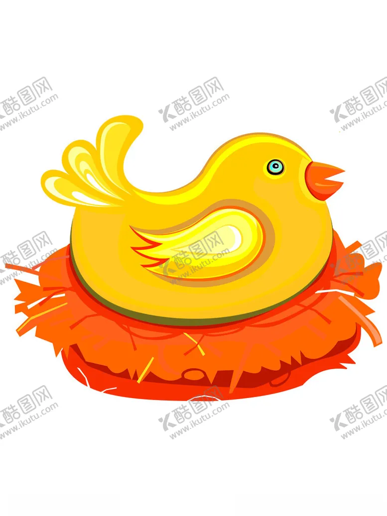 编号：65010601251553031330【酷图网】源文件下载-卡通黄色矢量可爱小鸡