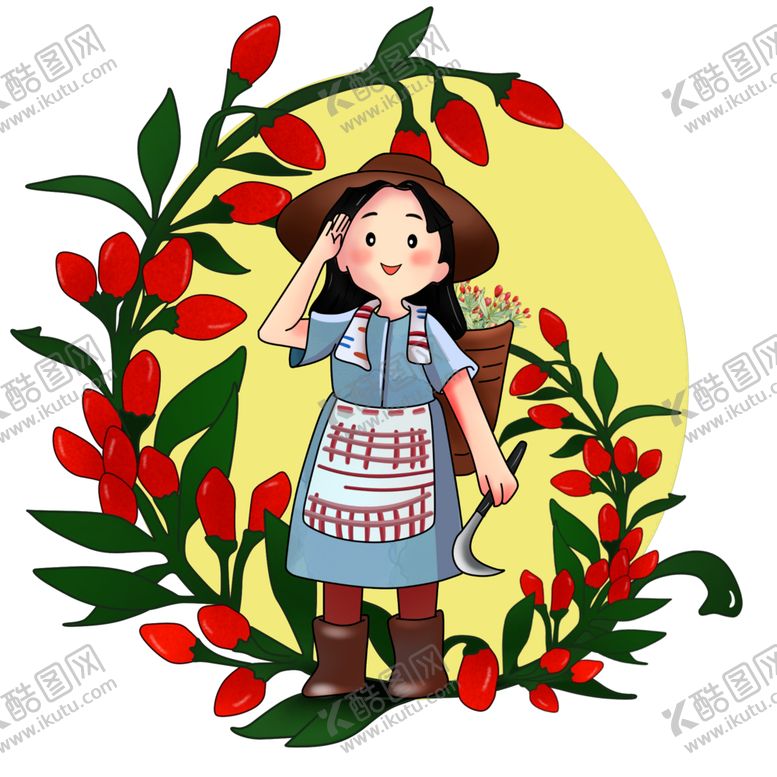 编号：40440507071748243709【酷图网】源文件下载-枸杞女孩