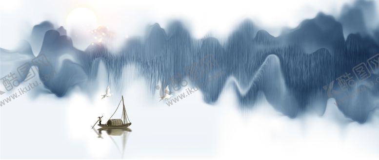 编号：14907309121455307167【酷图网】源文件下载-水墨山水背景墙