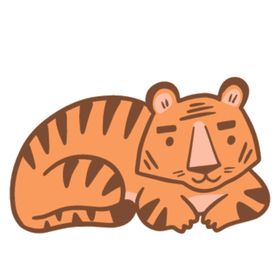 创意老虎插画图案