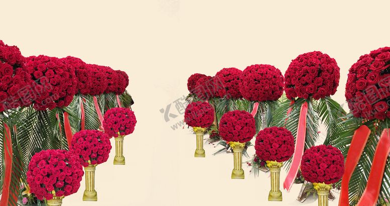 编号：72689409260737577309【酷图网】源文件下载-玫瑰花婚礼背景
