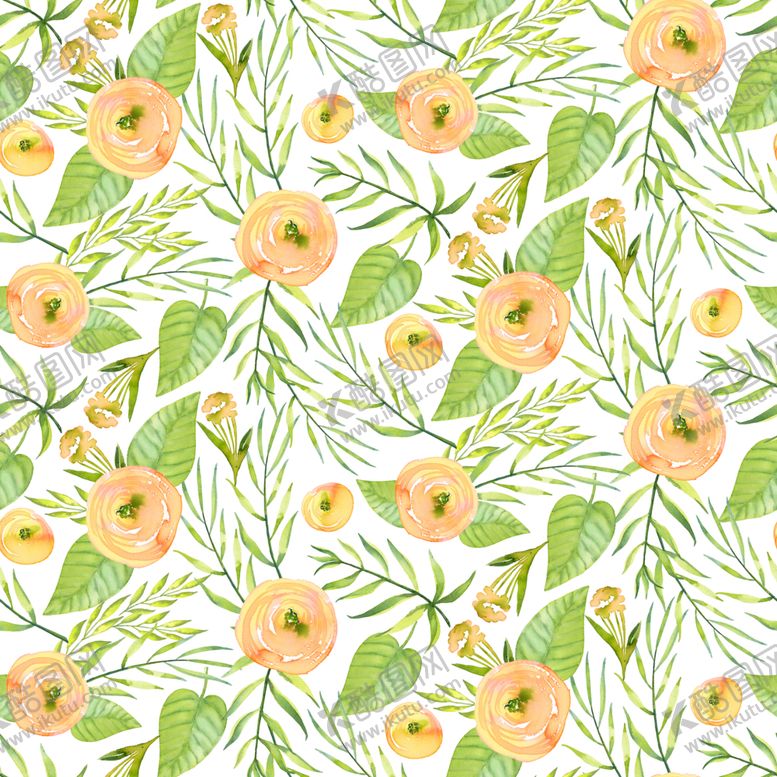 编号：94042509180442187897【酷图网】源文件下载-水彩花朵创意图案