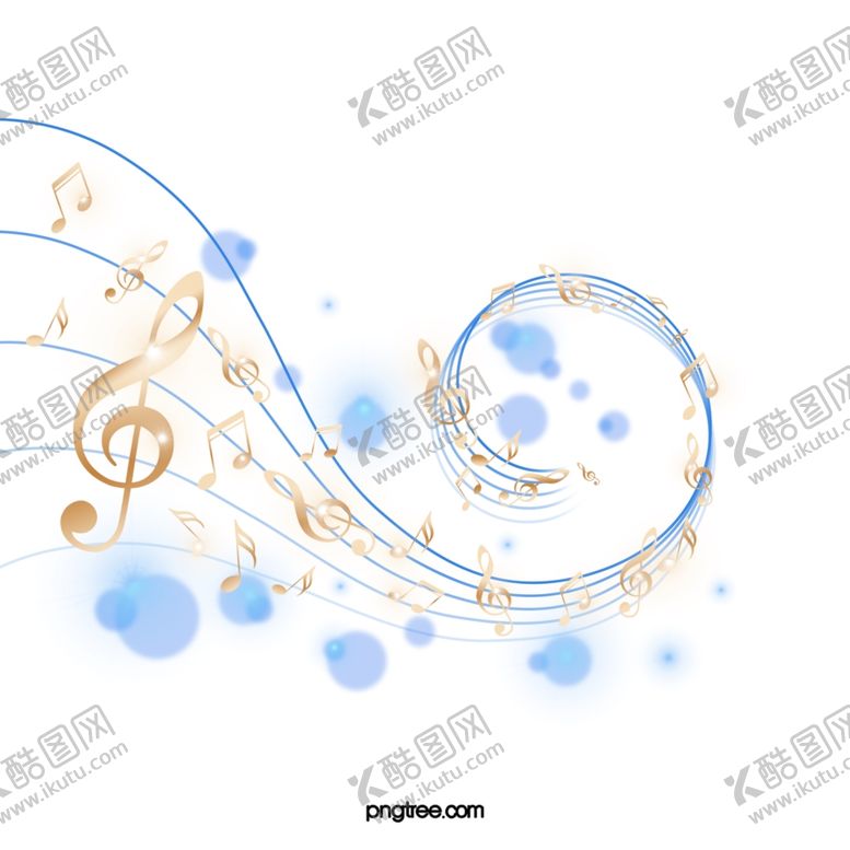 编号：36043109111043524887【酷图网】源文件下载-卡通金色音乐笔记光效果谱号