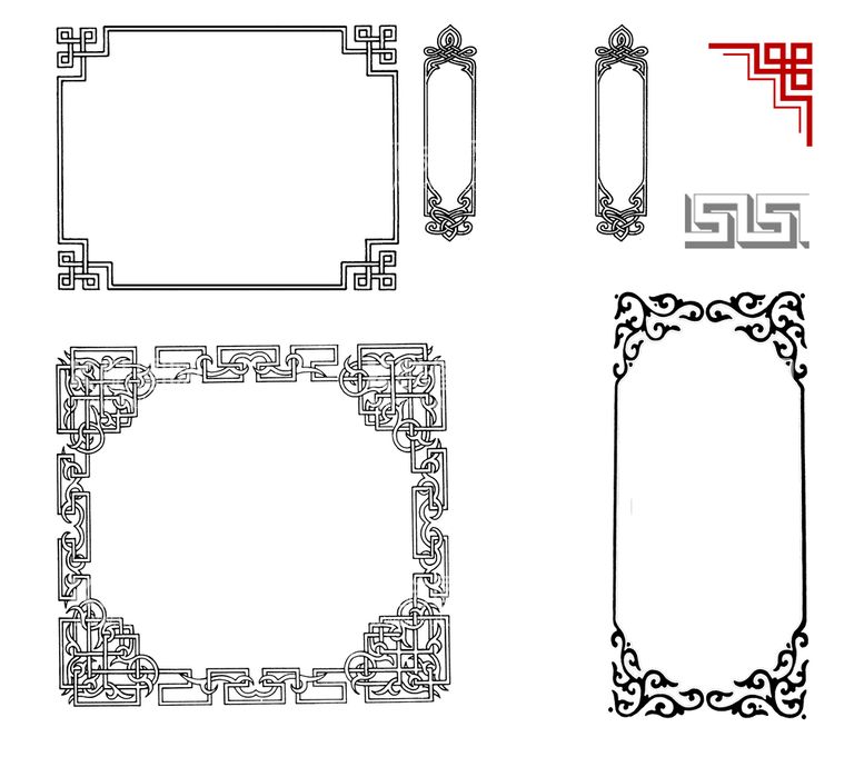 编号：36590410271015237781【酷图网】源文件下载-中式边框
