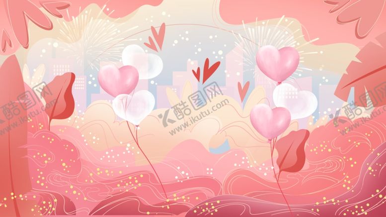 编号：29764809101033284002【酷图网】源文件下载-粉色爱心背景