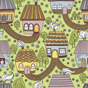 动植物无缝花纹