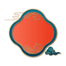 国潮边框图片风中式复古