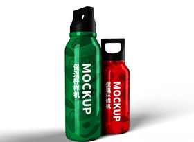 保温杯样机智能贴图饮水效果大容量水mockups