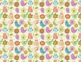 可爱多彩卡通图案背景